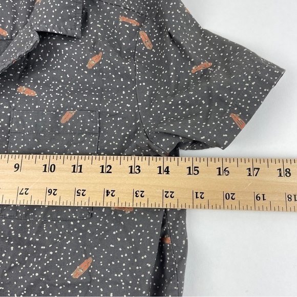 Art Class Button Up Shirt Boys Small 6/7 Gray White Dots - Picture 7 of 8